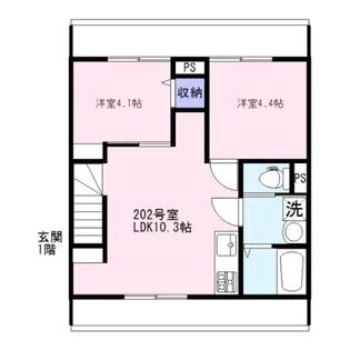 SakuraVerde南荻窪【202号室】の間取り