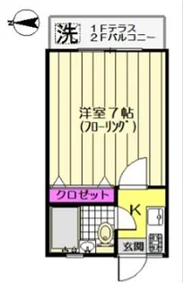 フラット荻窪III【205号室】の間取り