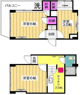 ダル・アビタシオン【1階】の間取り