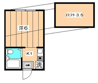 ヴィラ中野【203号室】の間取り