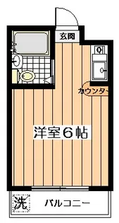 ハウスサンシャイン【102号室】の間取り