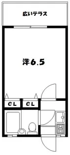 フラット新井薬師【102号室】の間取り