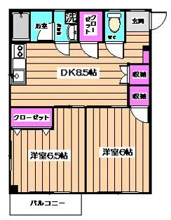 サンフラット【302号室】の間取り