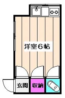 ハウス杉【1号室】の間取り