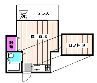 シャトレ西蒲田【102号室】の間取り
