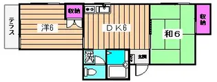 ヴィラ清風【102号室】の間取り