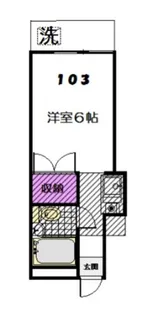 ロフト武蔵台【103号室】の間取り