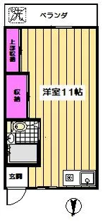 ドミトリーホクエツ【103号室】の間取り