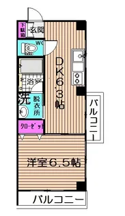 ボヌールigusa【401号室】の間取り