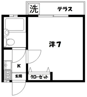 フラット高円寺南5【103号室】の間取り