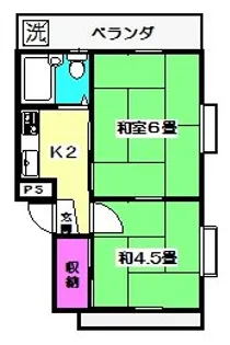 フラット中村北【304号室】の間取り