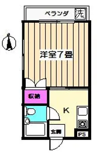 フラット練馬【107号室】の間取り