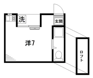 石崎様方【102号室】の間取り