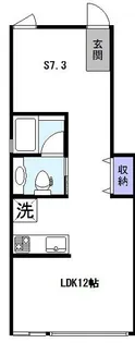 アルゴハウス【1B号室】の間取り