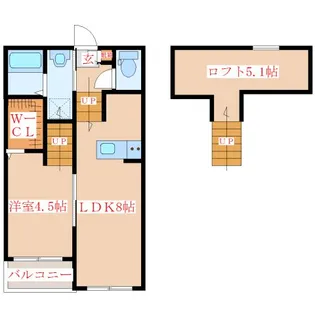 ディアコート姶良【106号室】の間取り