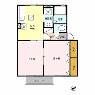 ソレアード【102号室】の間取り