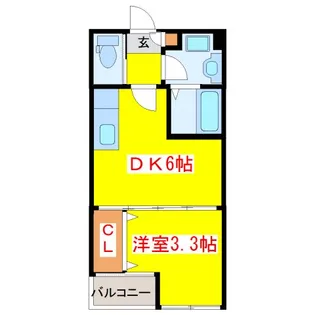 スクエアK01【2階】の間取り