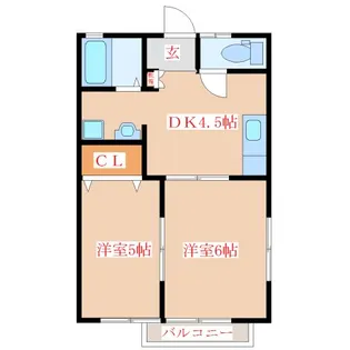 ハッピーハウスあいら【202号室】の間取り