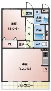 鹿児島県姶良市西餅田【マンション】の間取り
