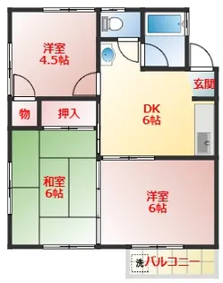 コーポたくみ【201号室】の間取り