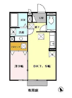 鹿児島県姶良市西宮島町【アパート】の間取り