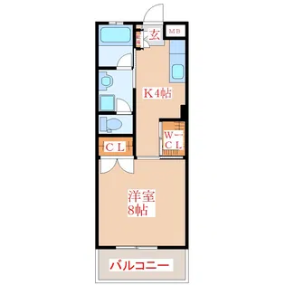 ナガトモ姶良ビル【208号室】の間取り