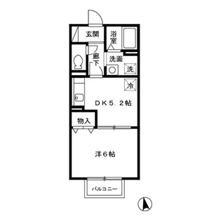 パディー盛【2階】の間取り
