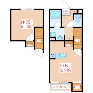 フローラ【B203号室】の間取り