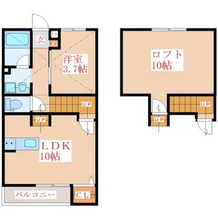 フローラ【A202号室】の間取り