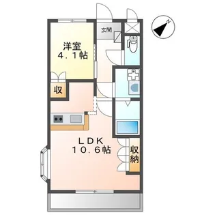 鹿児島県姶良市加治木町反土【アパート】の間取り