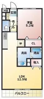 CORPOROUSみやこ【2階】の間取り