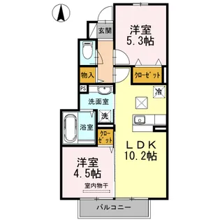 Grandeur翔 B棟【1階】の間取り