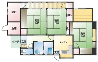 鹿児島県薩摩川内市国分寺町【一戸建】の間取り