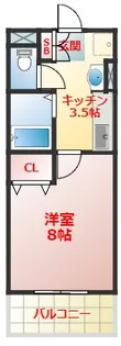 光コーポ21【1階】の間取り