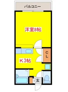 ベルフィーユ24【2階】の間取り