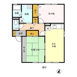 プレミール姶良B棟【1階】の間取り