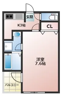 サザンハイツ加世田01【203号室】の間取り