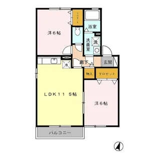 グランモア出水 B棟【2階】の間取り