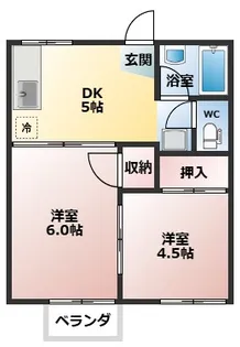 メゾンミライⅡ【2階】の間取り