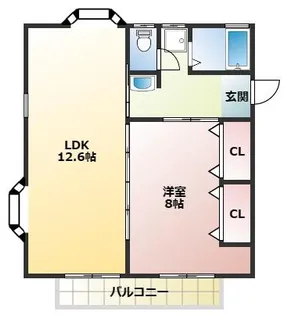 ラ・グランブルーB【1階】の間取り