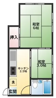 グリーンコーポ【203号室】の間取り