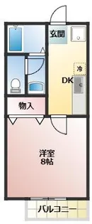 鹿児島県薩摩川内市勝目町【アパート】の間取り