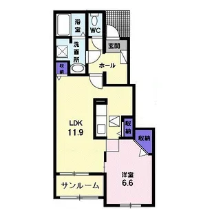 ルーチェ リヒト Ⅱ【1階】の間取り