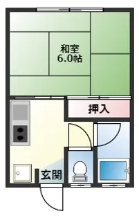 鹿児島県鹿児島市宇宿1丁目【アパート】の間取り