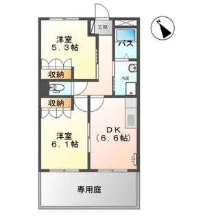 グリーンヒルズ杏【1階】の間取り