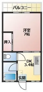 ホワイトパレス【1階】の間取り