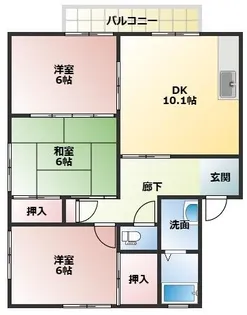 秀和1号館【1階】の間取り