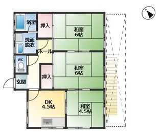 鹿児島県姶良市蒲生町久末【テラスハウス】の間取り