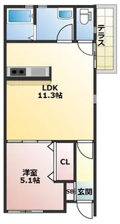 Leela【1階】の間取り