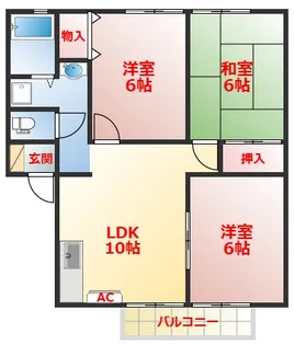 サンガーデン嘉藤【Ⅱ201号室】の間取り